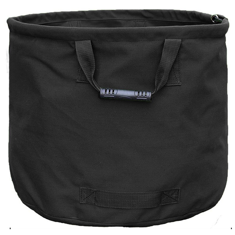 22*18IN Garden Leaf Storage Bag 600D Waterproof Oxford cloth Reusable Yard Waste Bag Container Tote Heavy Duty Compost Bag: Black