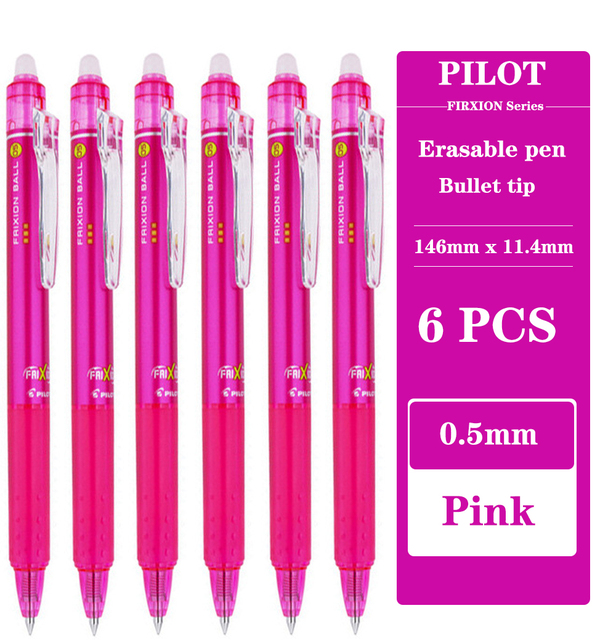 Pilot Frixion-Juego de bolígrafos de Gel borrables, repuesto Original reemplazable de 0,5/0,7mm, papelería japonesa, suministros de escritura para oficina y escuela: Rojo púrpura
