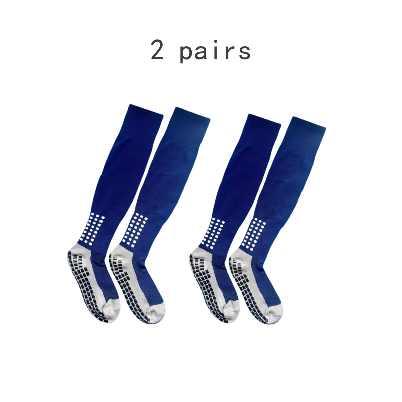 Rutschfeste Fußball-Kniestrümpfe, rutschfeste Fußball-/Basketball-/Hockey-Sport-Griffsocken, 2 Paar: Dark Grau