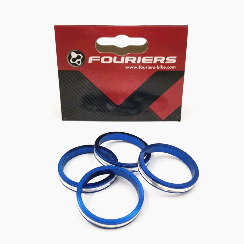 Fouriers mtb cykel gaffel spacer cykel vaskemaskine 28.6 mmx 34mm vaskeraluminium hoved 5mm rør vaskemaskine cykel tilbehør: Blå