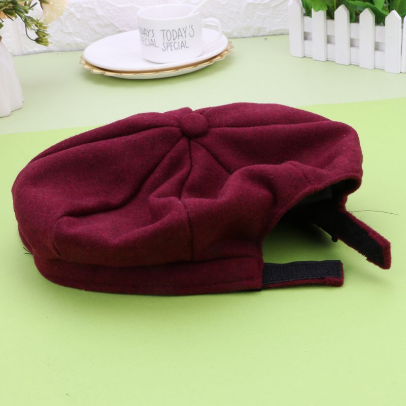 1 pc høst vinter beret lue låve låve takrenne jenter ull avisgutt kunstner flat lue 3 farger