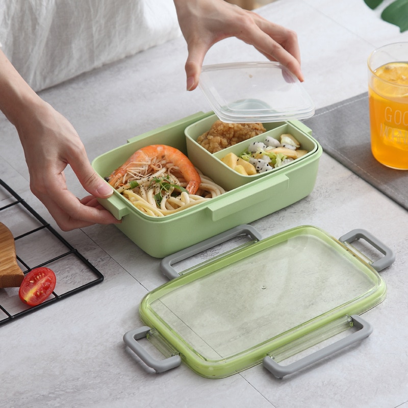 Shai Hoge Onafhankelijke Rooster Voor Kinderen Bento Box Draagbare Lekvrije Bento Lunchbox Voedsel Container Magnetron lunchbox