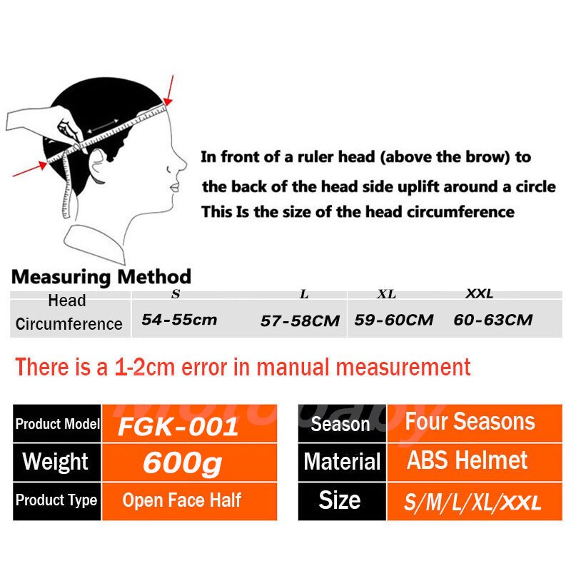 Unisex Motorcycle Vintage Helmets Motorbike Riding Open Face Half Helmet Safety Protection Gear For Harley Retro Chopper Cruiser