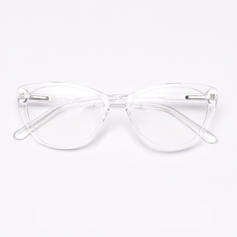 49532 Cat Eye Men Women Matte Glasses Frames Ultralight TR90 Optical Computer Glasses: C6 White