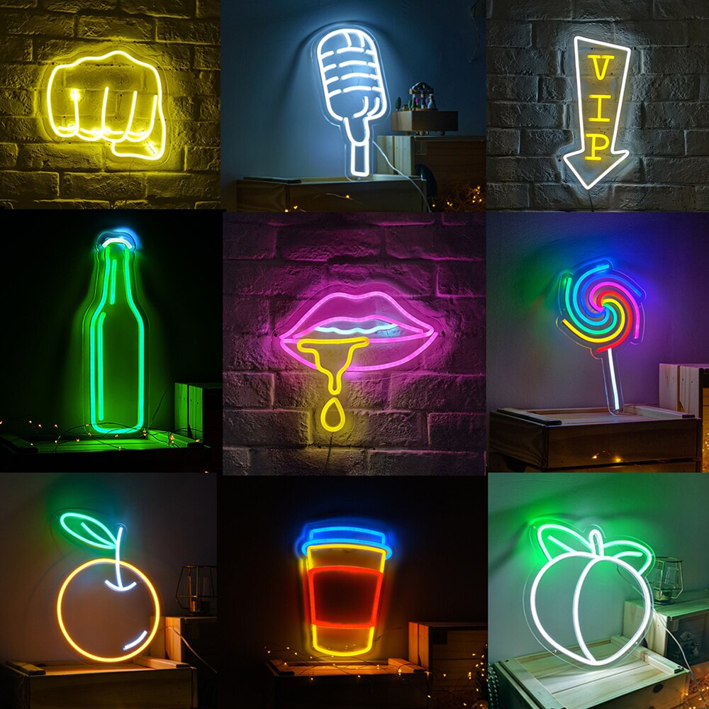 Señal de neón Led creativa, luces nocturnas alimen... – Grandado, image size:1000x1000