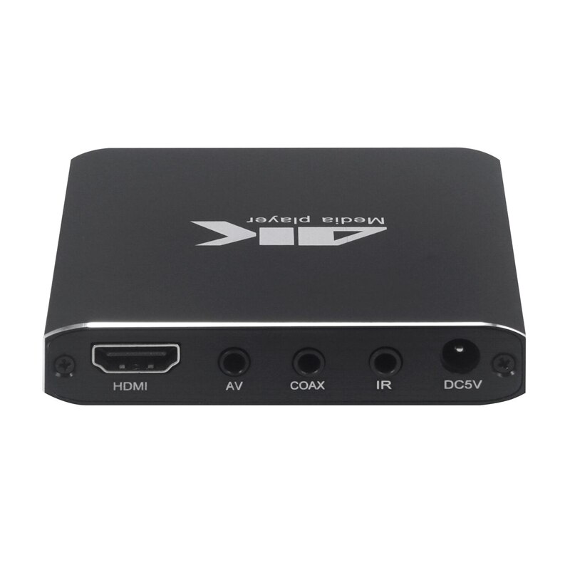 MINI 4K Full HD 1080P Media Player with SD/USB/HDMI/AV/Auto Play Support 4K UHK H.265/H.264/VP9(EU Plug)