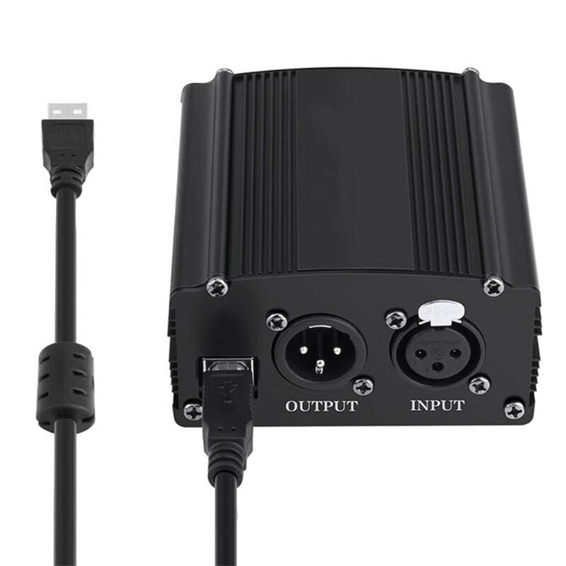 Cavo USB portatile 1 canale 48V USB Phantom Power cavo XLR 3pin microfono per qualsiasi microfoni a condensatore accessori 090F