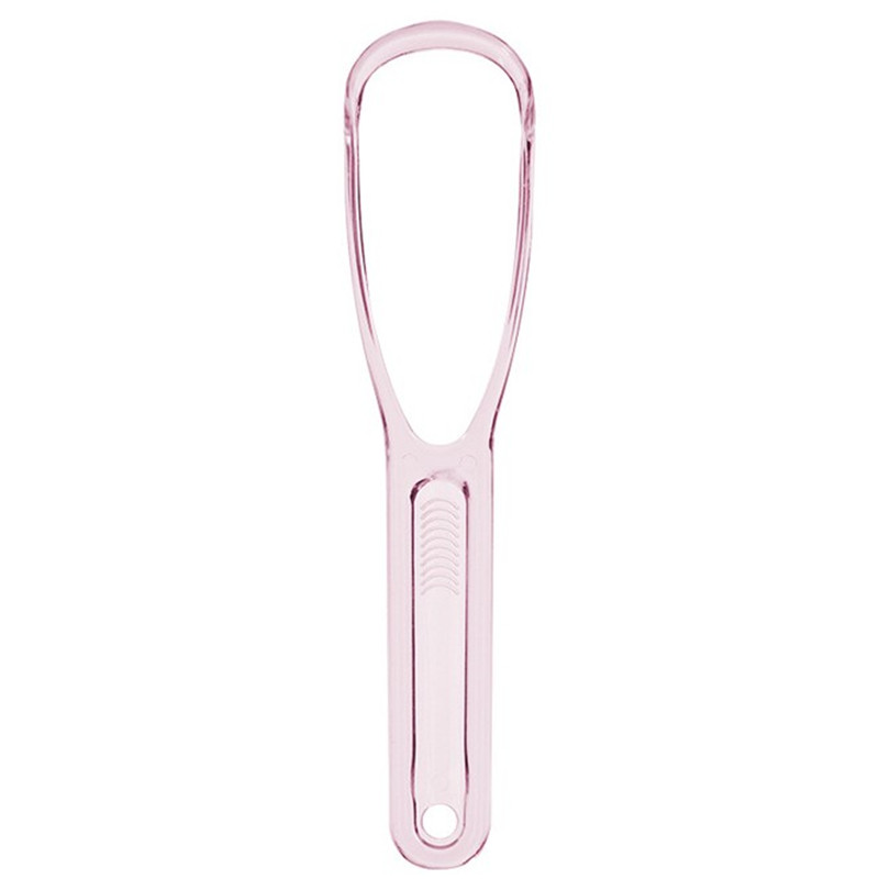 Tongue Cleaner Bad Breath Away Hand Scraper Brush Silica Handle Oral Hygiene Dental Care Cleaning: 1pcs pink