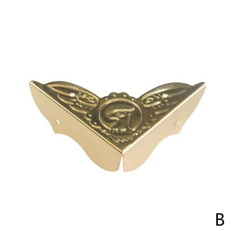 1pc Antique coin protecteur coin protecteurs Table coin boîtes bijoux Antique fer quatre coins bureaux protecteur enveloppe K7U0: Gold