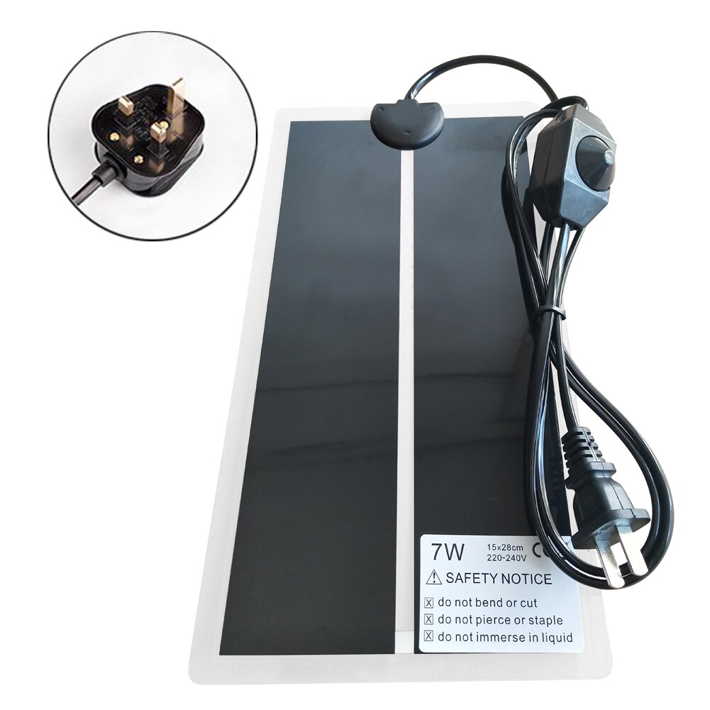 5W-20W Temperature Controller Pet Multi Size Reptile Heat Mat Reptile Incubator Tuning Switch Heating Pad Accessories Us Eu Plug: 7W UK Plug