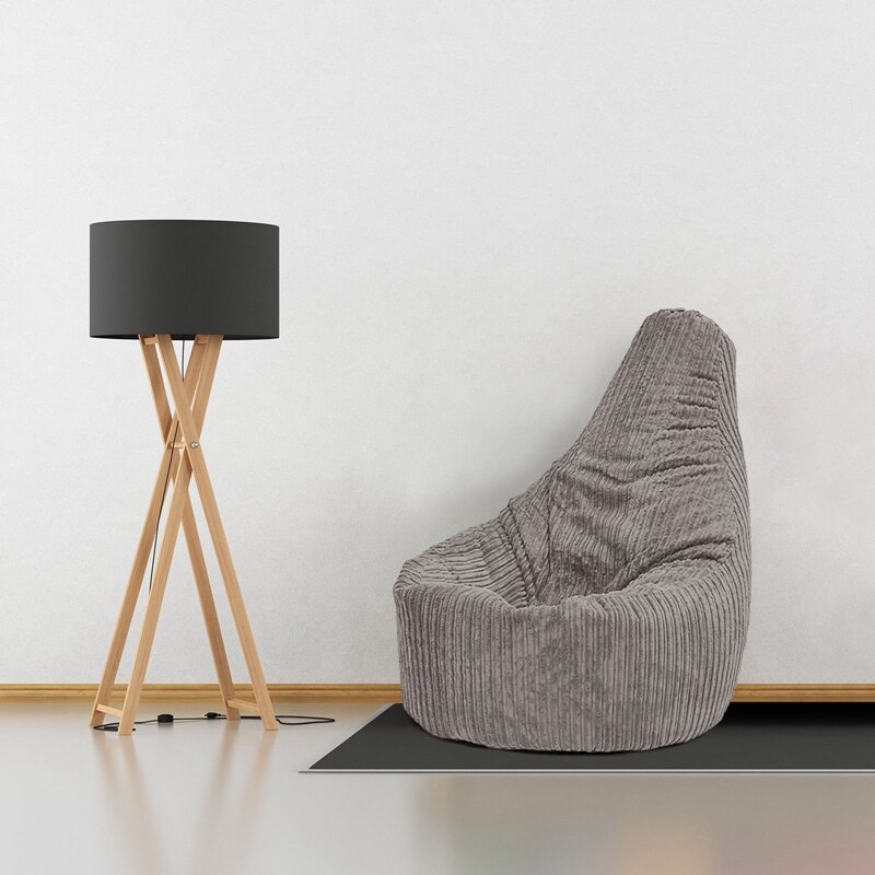 Puff-tumbona de pana sin relleno para el hogar, saco para el asiento, Tatami, sala de estar