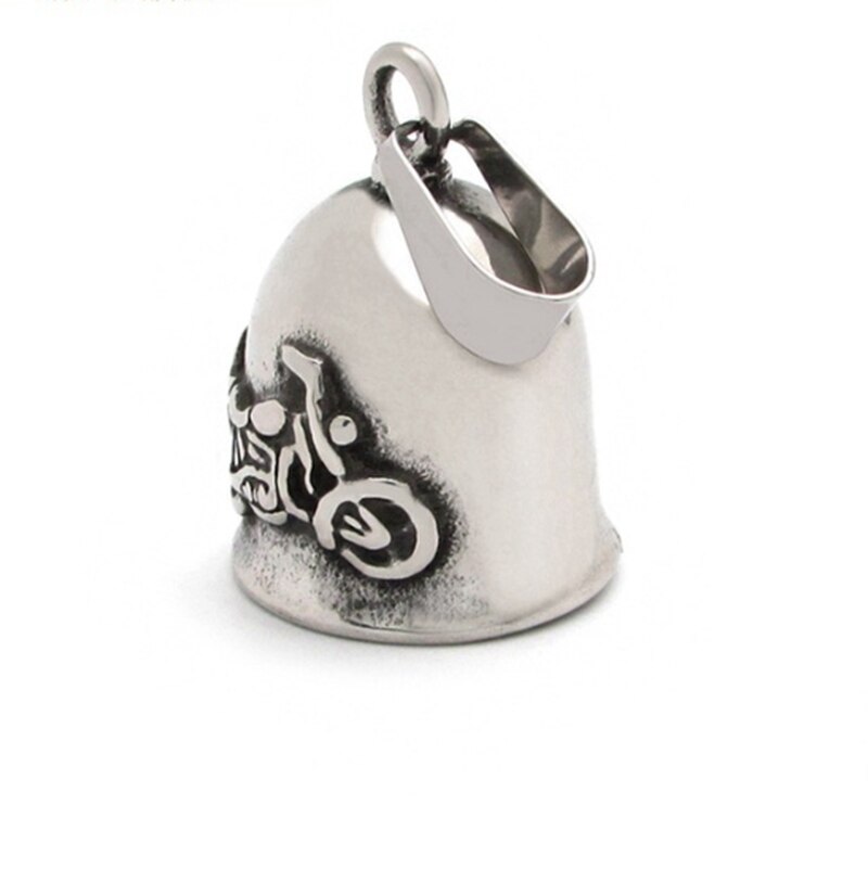 Mannen Roestvrij Polijsten Kleine En Prachtige Jingle Bell Cool Motorcycle Biker Hanger Ketting