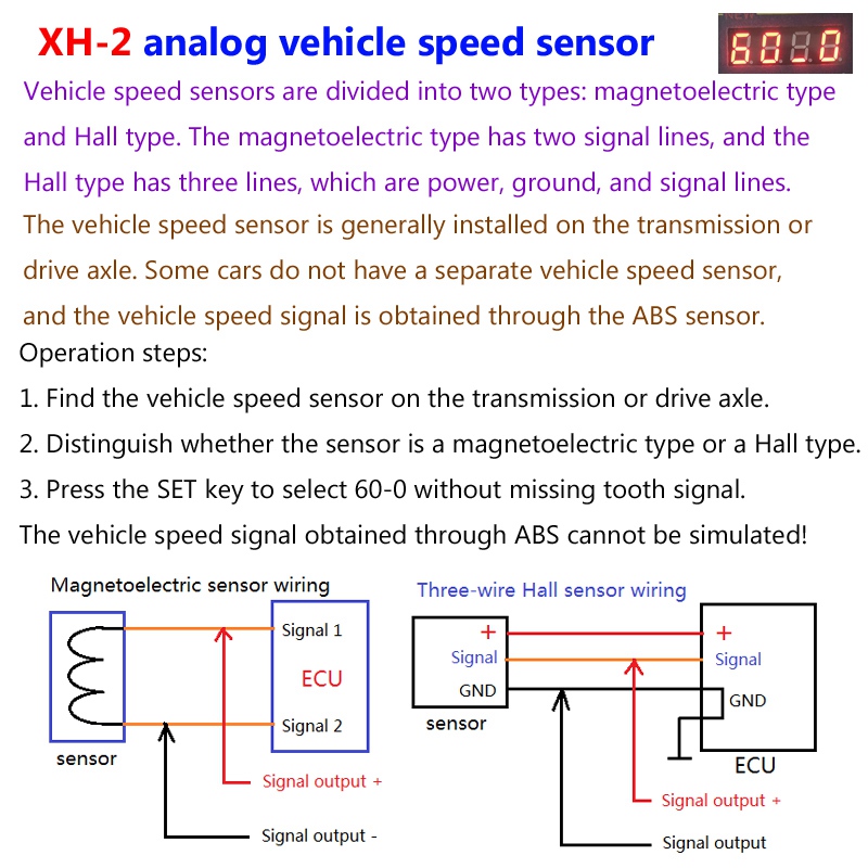 XH-2 Auto Fahrzeug Signal Generator Auto Hall-Sensor und Kurbelwelle Position Sensor Signal Simulator Meter 2Hz bis 8KHz