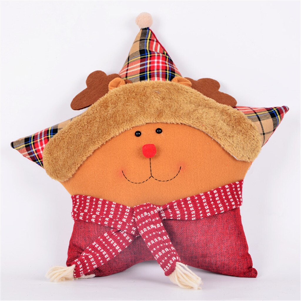 Kerst Doek Katoen Zacht Kussen Sofa Taille Pad Gooi Pad Woondecoratie Kussen Nieuwjaar Home Decor Cojines Decorativos Para