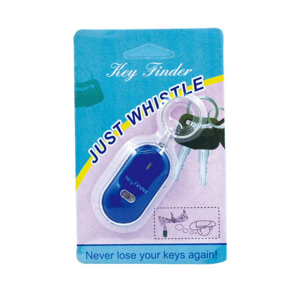 Mini Whistle Key finder Locator Anti-lost Flashing Child Alarm Locator Beeping Remote Kids Key Wallet Keychain Tracker LED Light: Blue