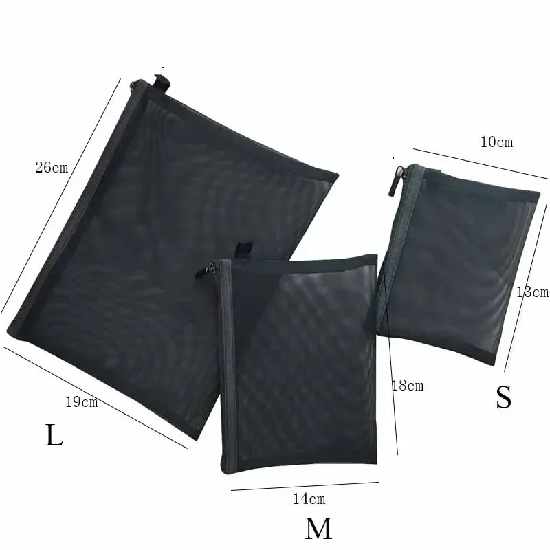 1 Stuks Vrouwelijke Make-up Tasje Draagbare Kleine Grote Toilettas Beauty Case Vrouwen Mesh Cosmetische Tas Reizen Opslag Make-up Tas Organizer: L / plum