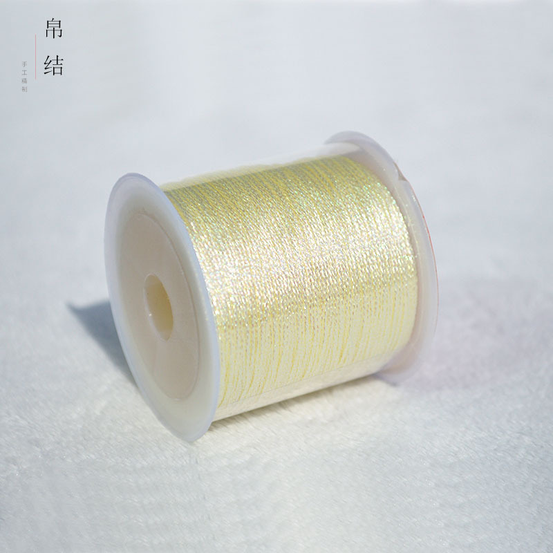 100M/Rol 3 Strengen Kleurrijk Goud Zilver Draad Gevlochten Touw Draad Borduurwerk Haak Kraal String Diy Armband Ketting: Indisch Geel