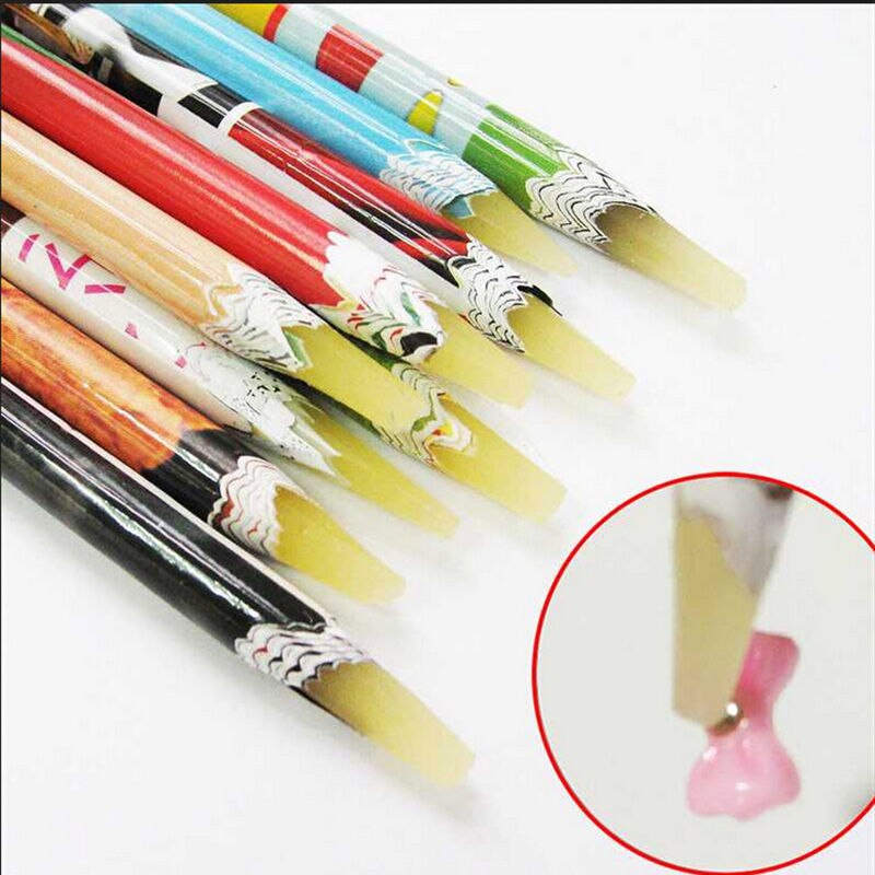 Strass Juweel Nagellak Potlood Nail Art Setter Pen Crystal Pick Up Hars Wax Gem Pen Picker Tool Ambachten