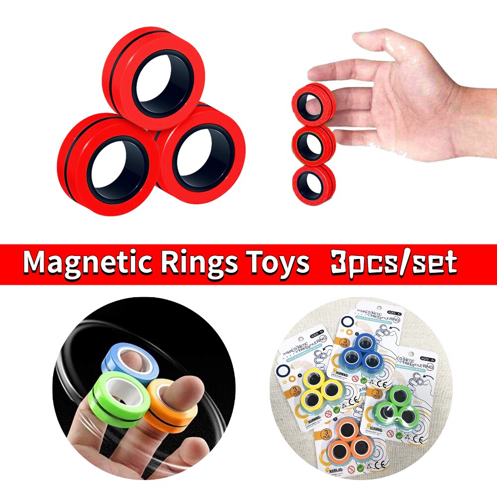 Juguetes anti stress Magnetische Armband Ring Entpacken Spielzeug Magie Ring Requisiten Werkzeuge Dekompression spielzeug антистресс для рук