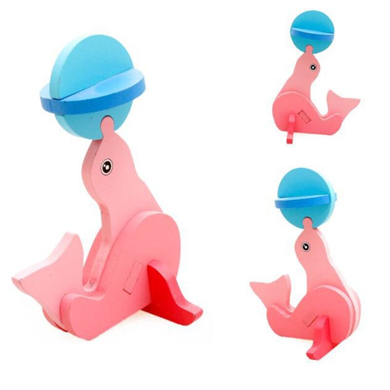 3D Three-dimensional Wooden Animal Jigsaw Puzzle Toys For Children DIY Baby Kids Handmade Wooden Toys Animals Puzzles: Dolphin