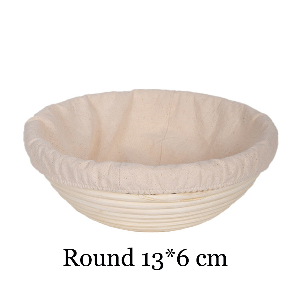 Rattan Bread Proofing Basket Natural Oval Rattan Wicker Dough Fermentation Sourdough Banneton Bread Basket: Round13x6
