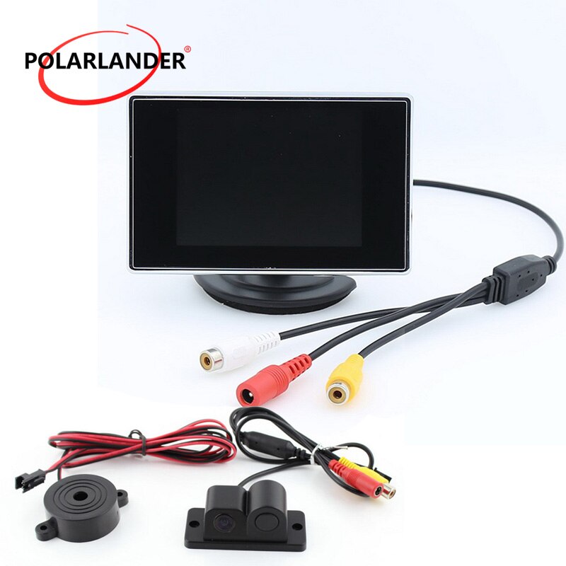3IN1 Backup Reverse Monitor 3.5 inch TFT Auto TV Car parking sensor 2IN1 reversing camera monitor Car Monitor