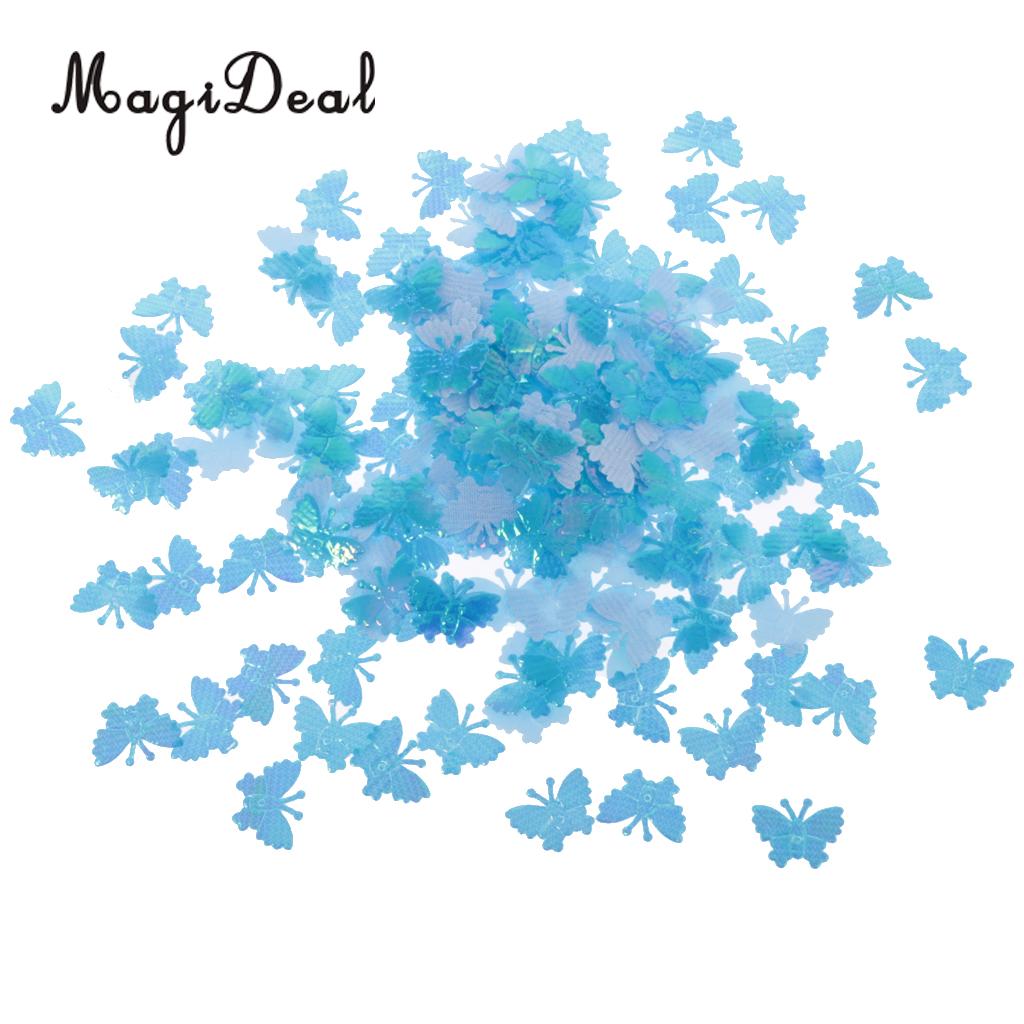 Separador de papel picado MagiDeal, 1 bolsa, mariposa, para bodas, Baby Shower, confeti, decoración para eventos y fiestas: Blue