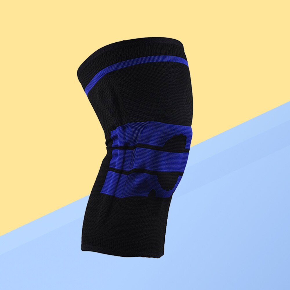 Enkele Fitness Hardlopen Fietsen Knie Ondersteuning Braces Elastische Nylon Sport Compressie Knie Pad Sleeve-Sized M (Grijs)