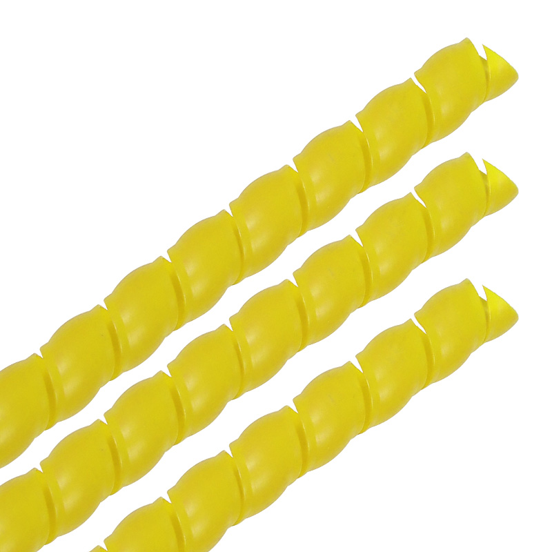2M Lange 8/10/12mm Kabel Bescherming Hoes Spiraal Wond Flexibele Draad Organisator Isolatie Mouw Draad kronkelende Protector: YELLOW / 280mm