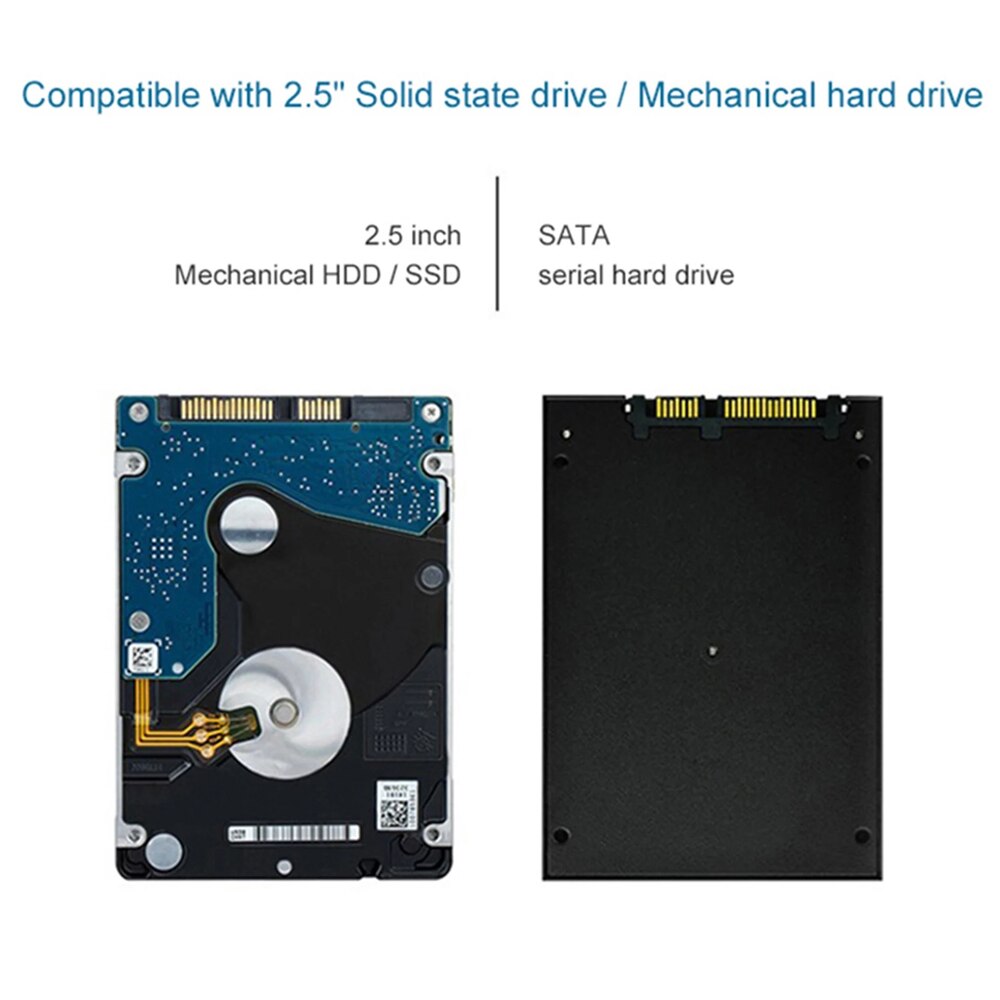 2.5 Inch SATA Hard Drive Enclosure HDD/SDD to USB2.0 3.0 External Hard Drive Disk for Game Console HDTV Computer