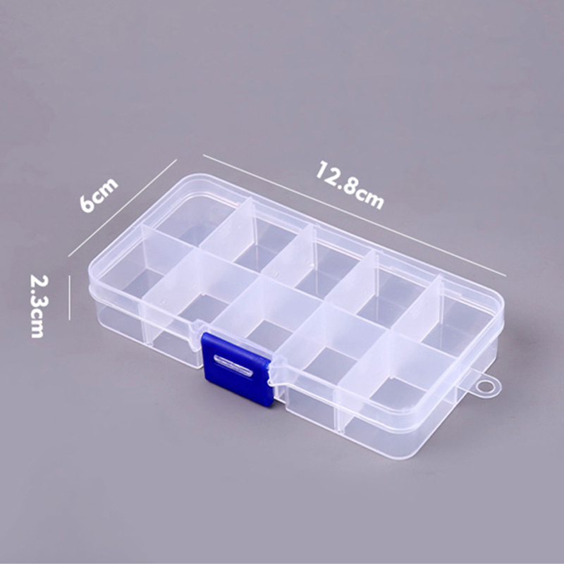 10 siatek Organizer na paznokcie Pudełko do przechowywania Narzędzie Wybierz regulowany Manicure Biżuteria Udekoruj Nail Art Tipsy Pojemnik do przechowywania
