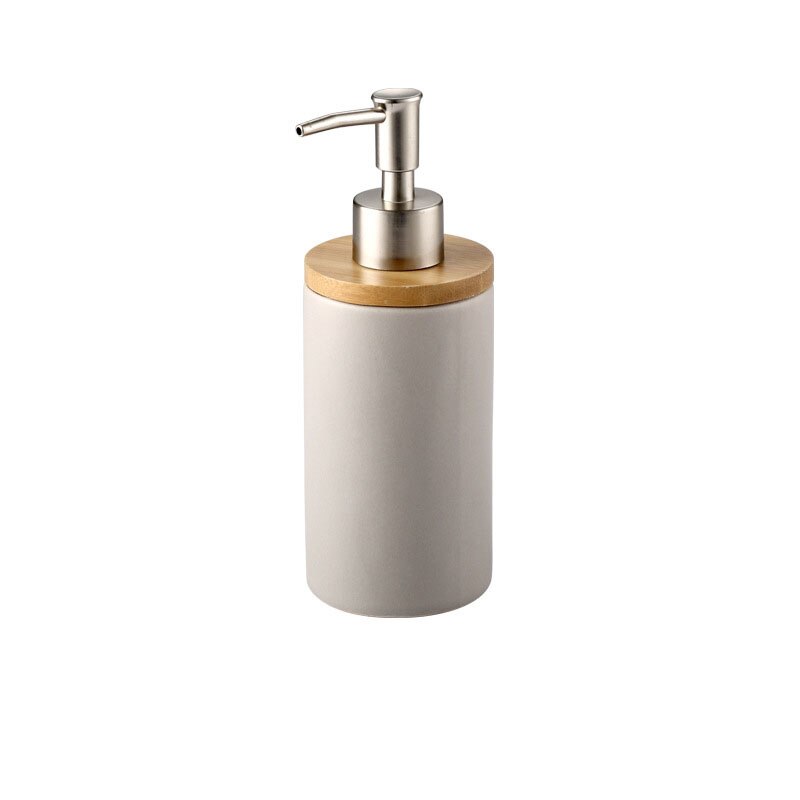 Ceramic Bamboo Bathroom Tumblers Mouth Cup Toothpaste Toothbrush Holder Soap Dispenser Kitchen Dishwashing Liquid Container: 6