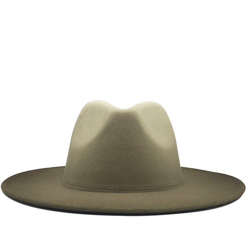 Stil uld top hatte falmende filt hat i efterår og vinter stor i jazz og jazz tofarvet engelsk stil hat: 4