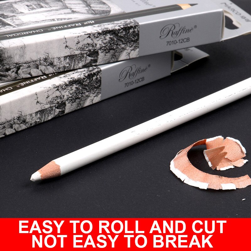 Charcoal Pencil White Charcoal High Light Pen Sketching Pencils Art Supplies Drawing Pencil Soft Medium Hard Charcoal Pencil