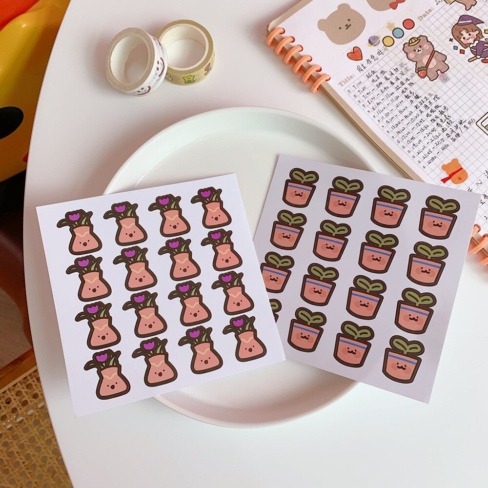 ins del Coniglio del fumetto dolce cibo etichetta FAI DA TE album di ritagli album di foto rivista artigianato Decorazione sigillo di adesivo FAI DA TE album di foto: F