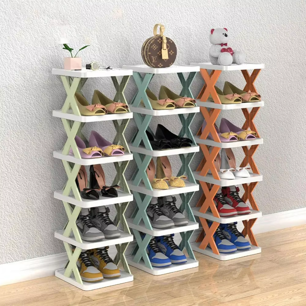 Zusammenklappbare Schuhregale, multifunktionale Aufbewahrung, Haushaltsregal, spart Höhle Familienraum, abnehmbarer, mehrschichtiger, einfacher Schuhregalschrank