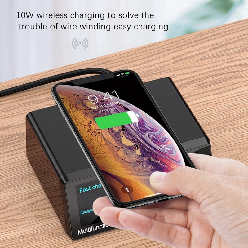 Station de charge Multi USB 100W, adaptateur HUB 3.0 à 8 Ports, chargeur rapide sans fil PD, prise iPhone US