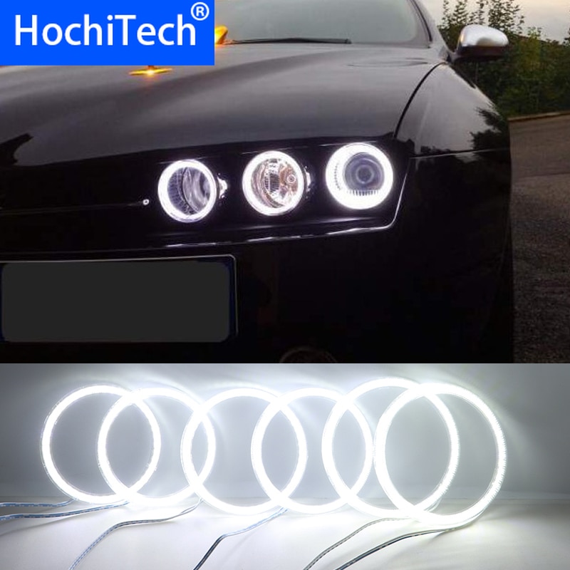 6 stk super lyse hvide farve 3528 smd led engel øjne kit kørelys drl til alfa romeo 159 2005 bil styling