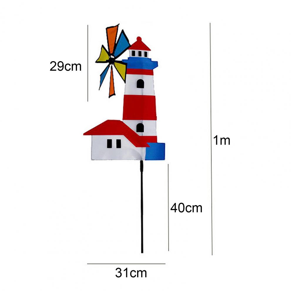Moulin à vent stéréoscopique, Installation facile, tissu 3D, maison tourbillon Pinwheel pour enfants, jouet nostalgique traditionnel pour l&#39;extérieur