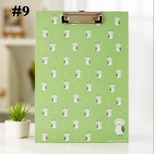 1 unids/lote tablero para carpetas tamaño A4 de dibujos animados de oso gato amigos + flor con clip archivador material escolar