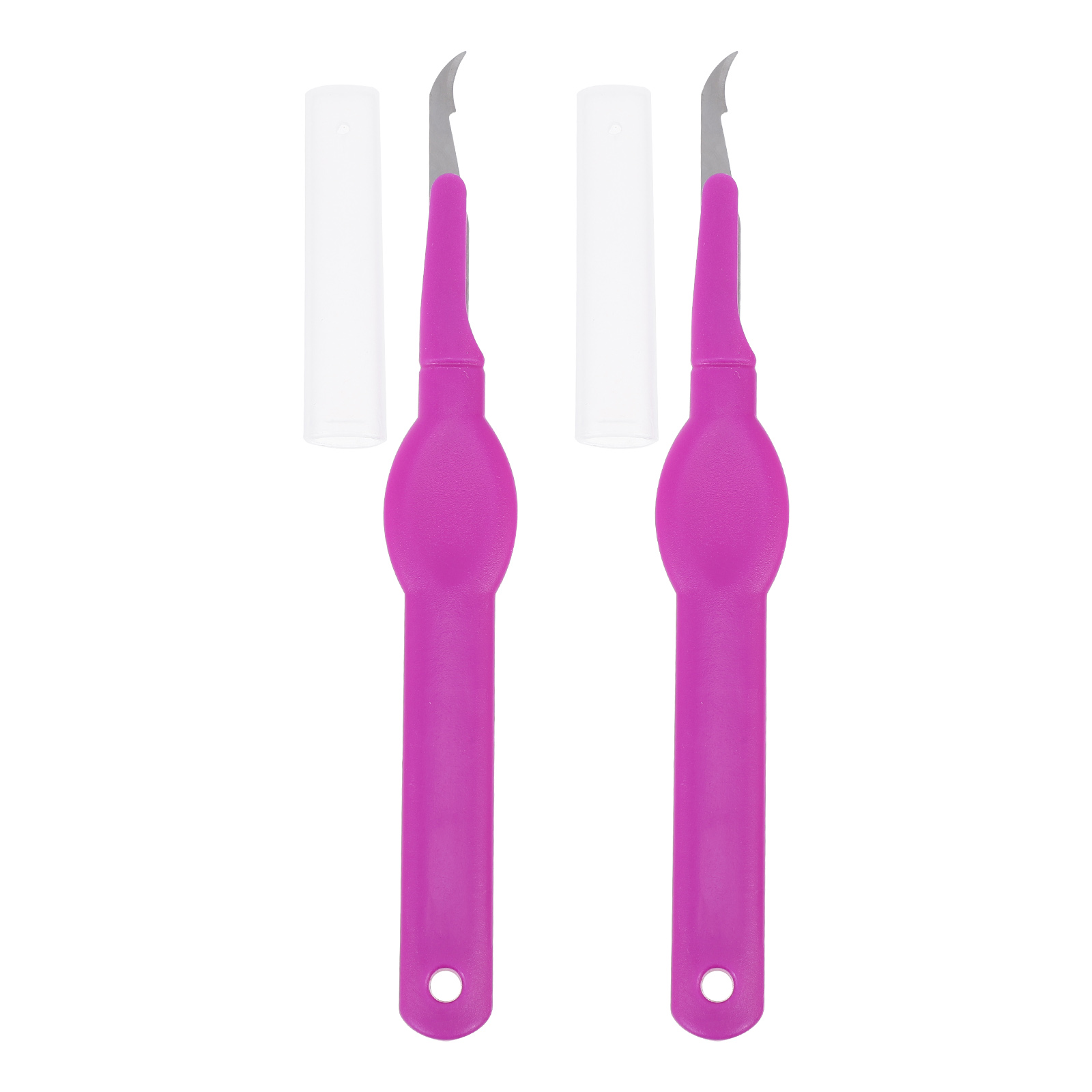 EXCEART 2-Pack Seam Ripper Kit - Purple, Stainless Steel Blades, For Sewing & Embroidery