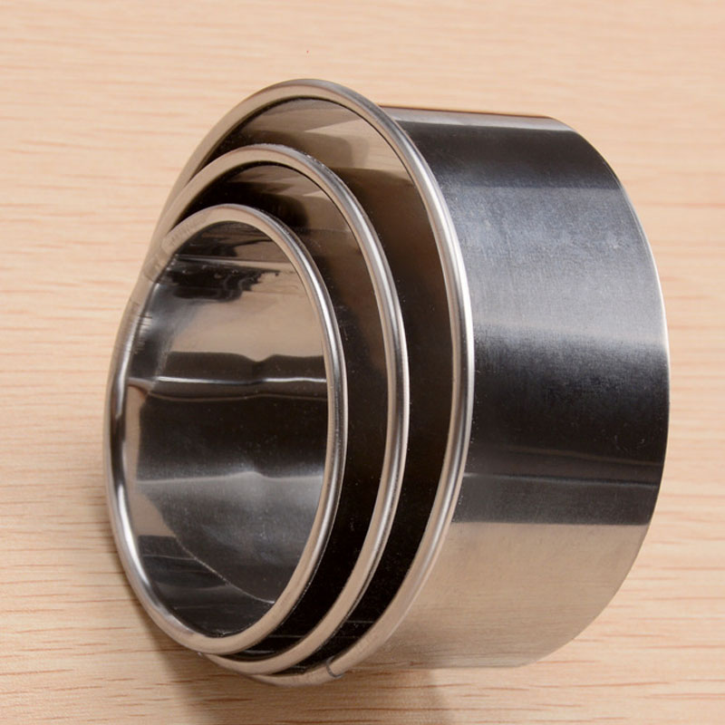 3Pcs Ronde/Bloem Vormige Deeg Snijgereedschap Keuken Gadgets Rvs Dumplings Cutter Draagbare Dumplings Wrappers Mallen