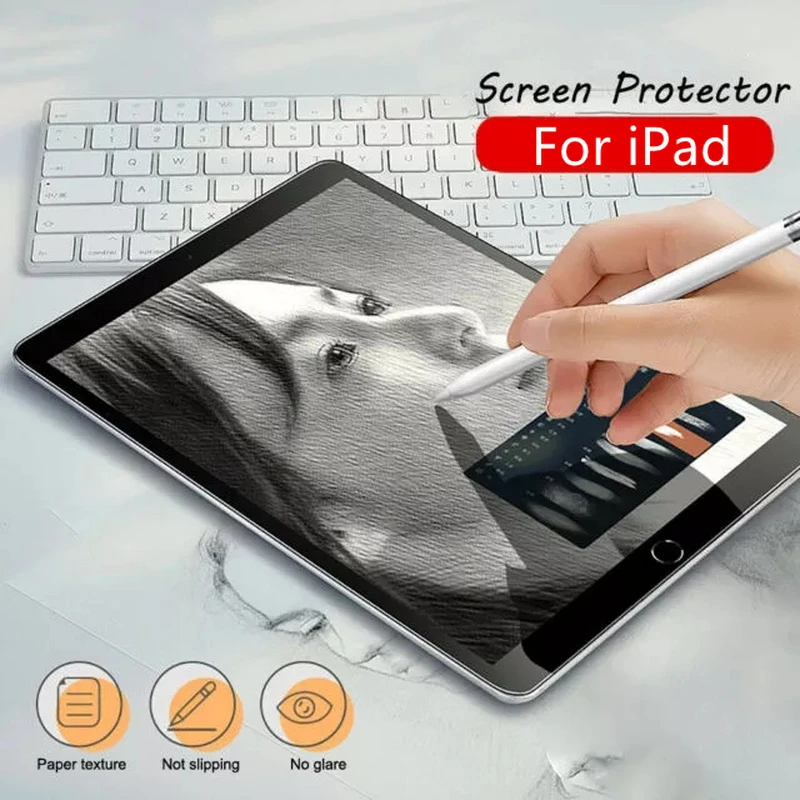 Papiergevoel Screenprotector Film Matte PET-schilderij Schrijven voor iPad Pro 11 12,9 inch Air 3 4 5 7e 8e 9e 10e Gen 9,7 10,2 10,9