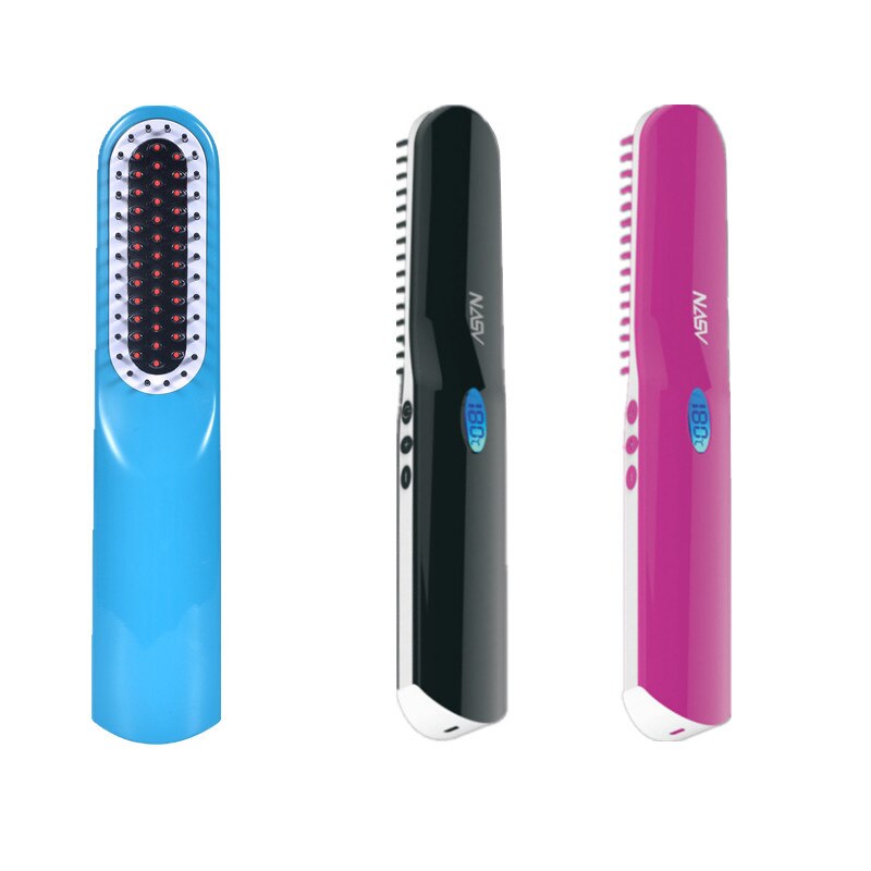Nuevos modelos de explosión, peine de pelo recto con carga mini USB, alisador de pelo inalámbrico, peine eléctrico, peine de peluquería