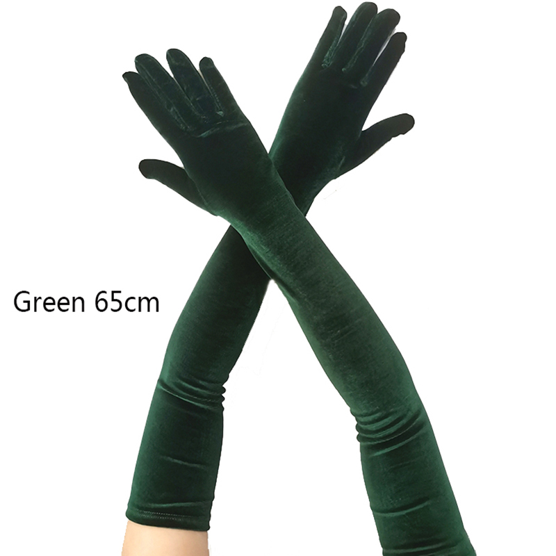 Guantes de terciopelo tintos