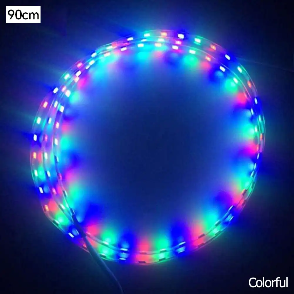 Tira ambiental LED para motocicleta de 12V, 90cm, 90SMD, tira de luces LED colorida, lámpara de cinta Flexible 3528, luces de ambiente Interior de coche: Azul hielo