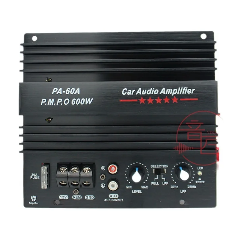 Wzmacniacz mocy 12V 600W rocznie-60A Subwoofer 12v Płyta wzmacniacza mocy samochodowej audio dużej mocy