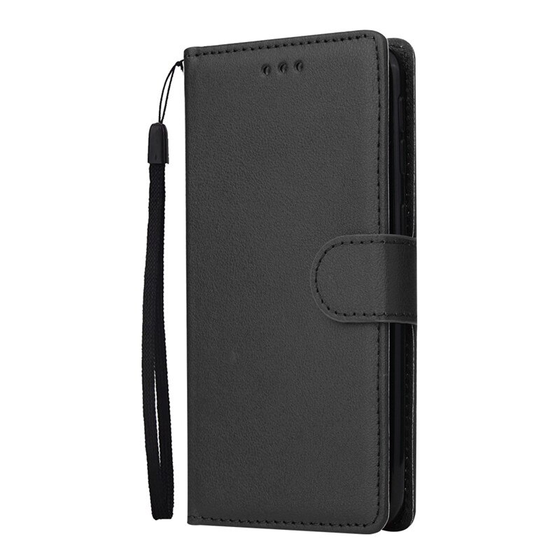 Y6 Case Magnetic Flip Case for Funda Huawei Y6 Case Classic Leather Phone Cases for Huawei Y 6 MRD-LX1 Cover Etui: Black