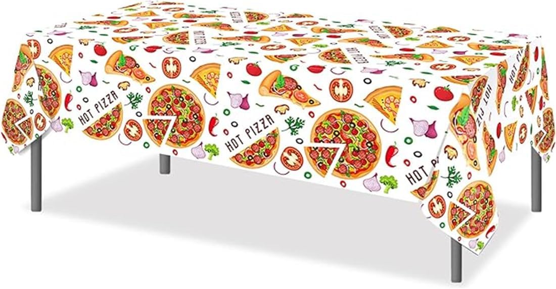 Cartoon Pizza Food Party Wegwerpservies Sets Verjaardag Barbecue Camping Borden Kopjes Servetten Baby Shower Party Picknick Decor: Light Grey