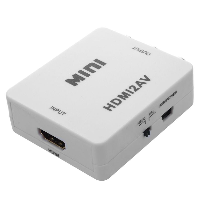 Mini Hd Video Hdmi Av Cvbs Ntsc/Pal Signaal Tv Converter, Vhs Video Recorder, DVD-HDMI Rca Wit
